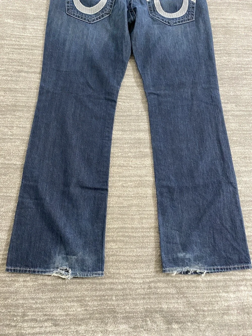 Vintage Y2K Mens True Religion Straight Jeans Blue Tag 38 Fit 40 x 33